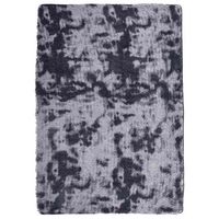 alfombra de pelo largo navarra gris oscuro 160x230 cm poliester vidaxl