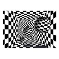papel pintado 3d - black  white corridor 300x210 cm