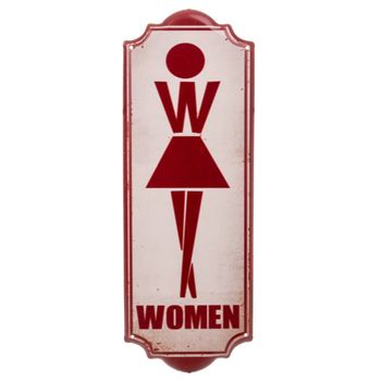 Placa de de pared de metal roja 15x38x1