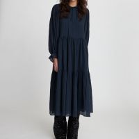 stella nova crispy woven midi dress - dk 38uk 12
