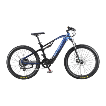 Bicicleta De Montaña Eléctrica Cyrusher Flex, Sistema De Doble Sensor, Batería Lg De 48 V Y 15 Ah, Azul