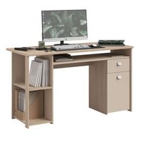 escritorio anello 1 cajon y 1 puerta roble jackson y cashmere 78x138x59 cm