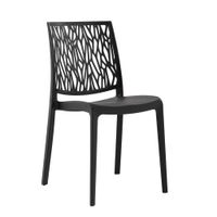 conjunto de 6 sillas de resina para interior o exterior antracita