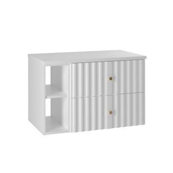 Mueble bajo lavabo 80cm paneles de melamina y de mdf blanco