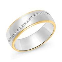 anillo de mujer engastado con circonitas de plata 925 chapado en oro