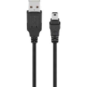 Goobay Cable USB-A 2.0 a Mini USB Macho/Macho 1m Negro