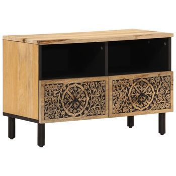 Mueble De Tv | Mueble De Salón | Gabinete De Tv Madera Maciza De Mango 70x33x46 Cm
