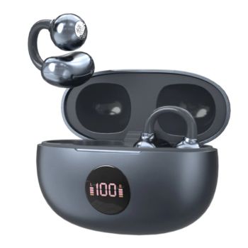 Auriculares TS63 TWS Earclips inalámbricos bluetooth 5.4 con pantalla de energía, sonido panorámico 360° ACS, audio AAC,