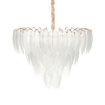 Lámpara De Araña Colgante Glamurosa Fabricada En Vidrio Metal Y Latón Transparente ⌀ 60 Cm Mahaica