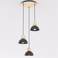 lampara colgante reta ii negro 3 luces