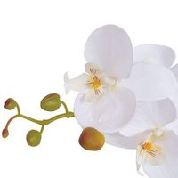 planta artificial  135 - 15 x 125 cm  poliester 100  - blanco