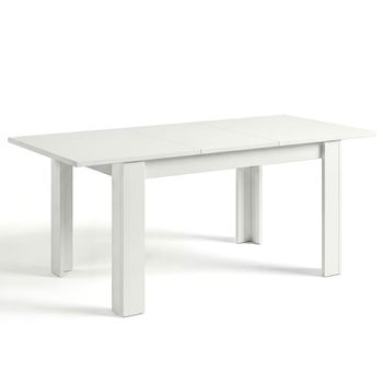 Mesa de comedor extensible danna 140, blanco artik