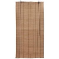 estor enrollable  cortina enrollable de bambu 2 unidades marron 100x160 cm