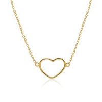 cadena corazon de plata 925 dorada