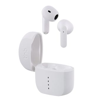 T'nB - Auriculares inalámbricos con cremallera semiintraurales, compactos, autonomía de 24 horas con 3 carga posible a través de la caja, control de volumen táctil, indicador de carga, carga USB-C -