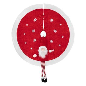 Alfombra Roja Para El Árbol De Papá Noel D90cm