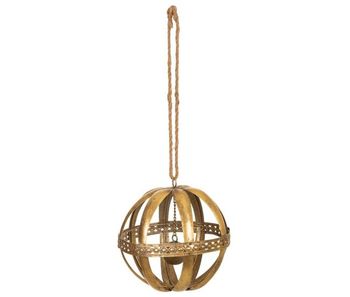Bola decoración de metal dorado 20x20x23