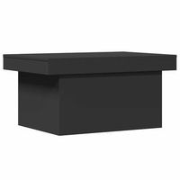 mesa de cafe - mesa de centro madera de ingenieria negro 100x55x40 cm