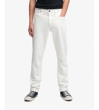 Superdry para hombre. M7010888A Jeans Vintage Slim blanco (32/32), Casual, Algodón