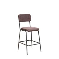 silla de bar de metal burdeos