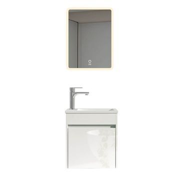 Conjunto Completo De Muebles De Baño Borkum - Blanco
