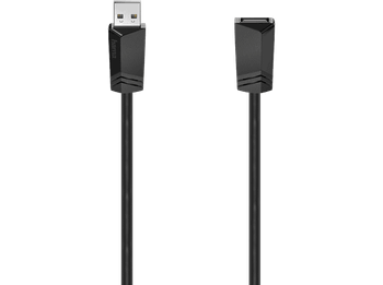 Alargador USB - Hama 00200620, 3 m, 2.0, 480 MBit/s, Entrada USB-A, Salida Negro