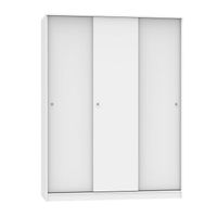 armario ropero 3 puertas correderas 3 baldas 200x150x55 cm muebles pitarch tibet - blanco