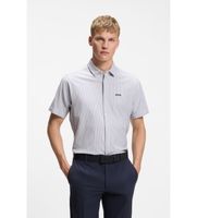 boss para hombre 50565851 camisa dymova gris xxl casual algodon manga corta