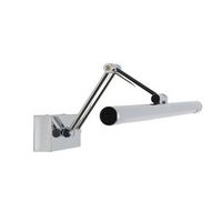aplique led para cuadros 40 cm orientable y plegable acabado cromo luz integrada