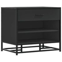 zapatero madera de ingenieria y metal negro 60x40x535 cm vidaxl