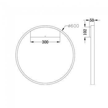 Aplique de pared led rim (35w)