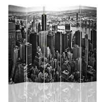 biombo nyc skyline - separador de ambientes cm 180x180 5 paneles