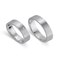 alianzas 18 quilates oro blanco con diamante