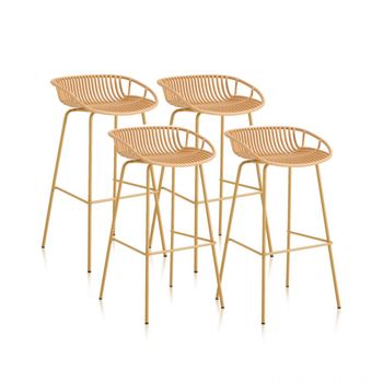 Pack 4 taburetes altos 88x47 cm polipropileno arena
