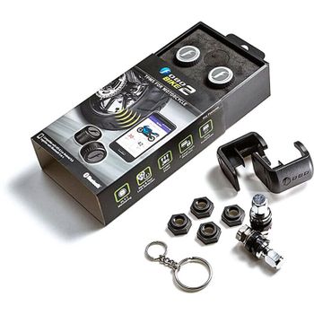 Vástago de válvula de neumático sin cámara Fobo Bike kit bluetooth TPMS 2 gris par