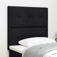 vidaxl cabecero ajustable en altura con cabecera negro 90 cm tela