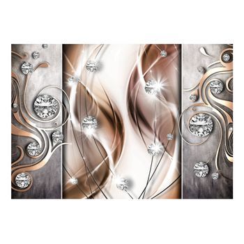 Papel Pintado 3d - Brown And Diamonds (200x140 Cm)