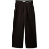 calvin klein jeans pantalon fluido logo tape wide leg punto pant para nina
