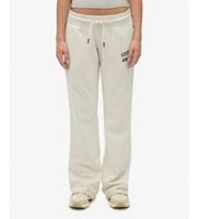 superdry para mujer w7011171a pantalon jogger athletic essentials low rise flare beige m casual algodon