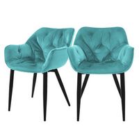 2 x sillas de comedor con patas de metal gasolina ml-design