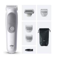 recortadora braun wet  dry gris inalambrica bateria li-ion 100min accesorios x6 ipx7
