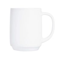set 6 mugs de desayuno vidrio opal beige 29 cl