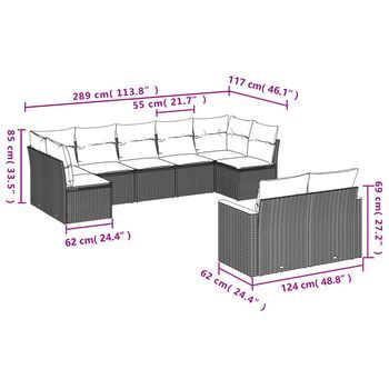 Conjunto De Relax Para Patio (incluye Cojines, Tejido Artificial Negro)