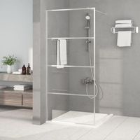 mampara de ducha vidrio esg transparente plateado 90x195 cm vidaxl