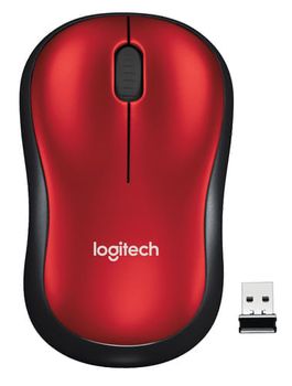 RATON LOGITECH INALAMBRICO M185 ROJO