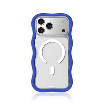 Youngkit Funda Para Iphone 17 Pro – Carcasa Magnética Dynamic Ii Transparente Azul Glacier Wavy Silicone, Diseño Moderno Y Ajuste Preciso
