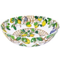 ensaladera grande de melamina con estampado de limon o 31 cm