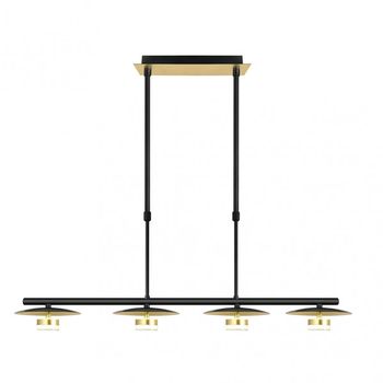 Lampara ciudad del cabo 4l 24w 4000k negro/oro regx85x15 cm 1920 lm