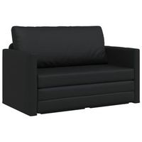 sofa cama negro 124 x 71 x 78 cm cuero artificial vidaxl