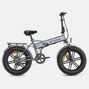 Bicicleta Eléctrica Plegable Engwe Ep-2 Boost De 250 W, Neumáticos Anchos De 20 X 4.0 Pulgadas - Gris